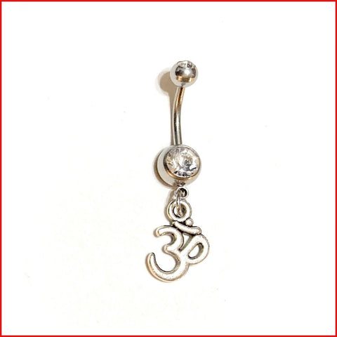 Surgical Steel Hand Crafted Oms Navel Barbell.