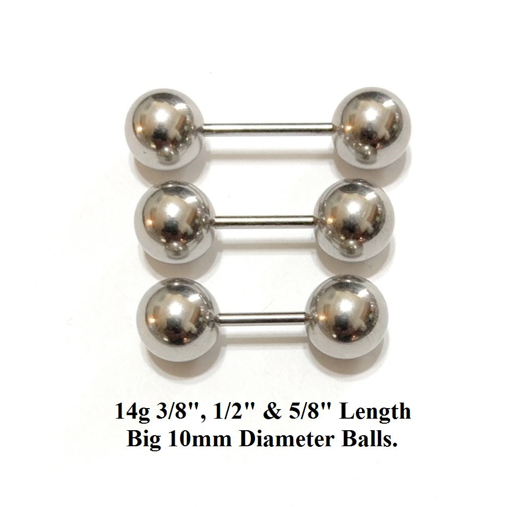 Surgical Steel 14g with 10mm Balls Frenum Barbell or Vagina Massager. –  xtcring