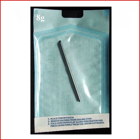 Surgical Steel 8g Needle Receiving Tube for 14g PA PIERCING.