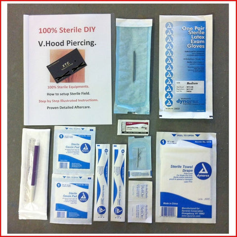 DIY Sterilized 14g VCH Piercing Kit.