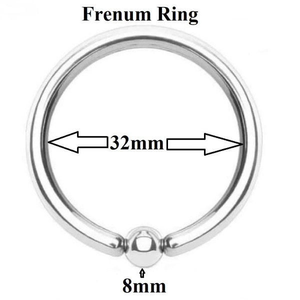 Sterilized Surgical Steel 6g 1-1/4" diameter FRENUM HOOP.