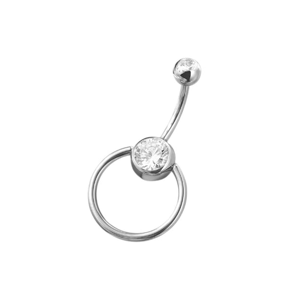 Surgical Steel MICRO CZs Slave Ring VCH Barbell.