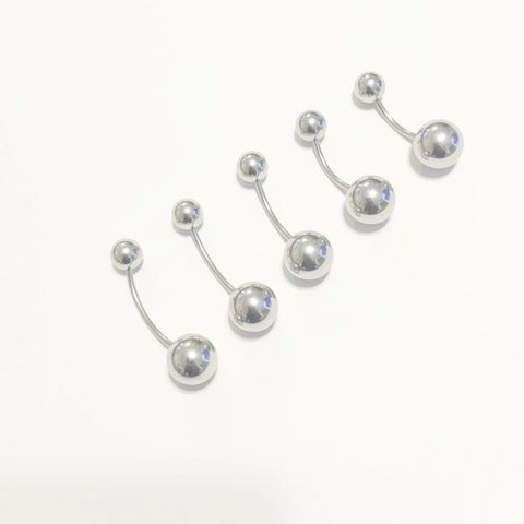 Surgical Steel CHRISTINA Piercing Barbells, Initial and Healed Lengths.