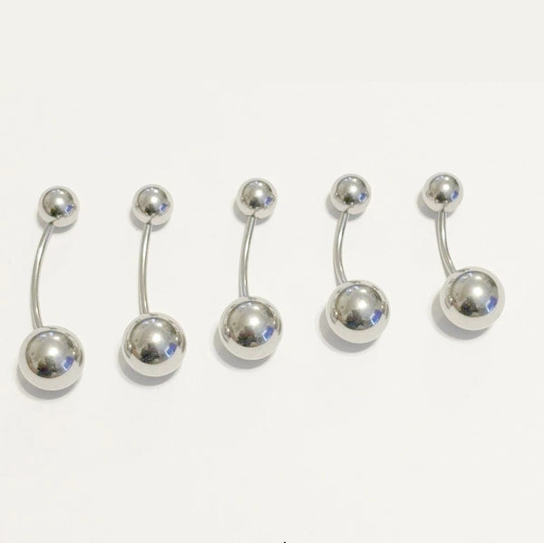 Surgical Steel CHRISTINA Piercing Barbells, Initial and Healed Lengths.