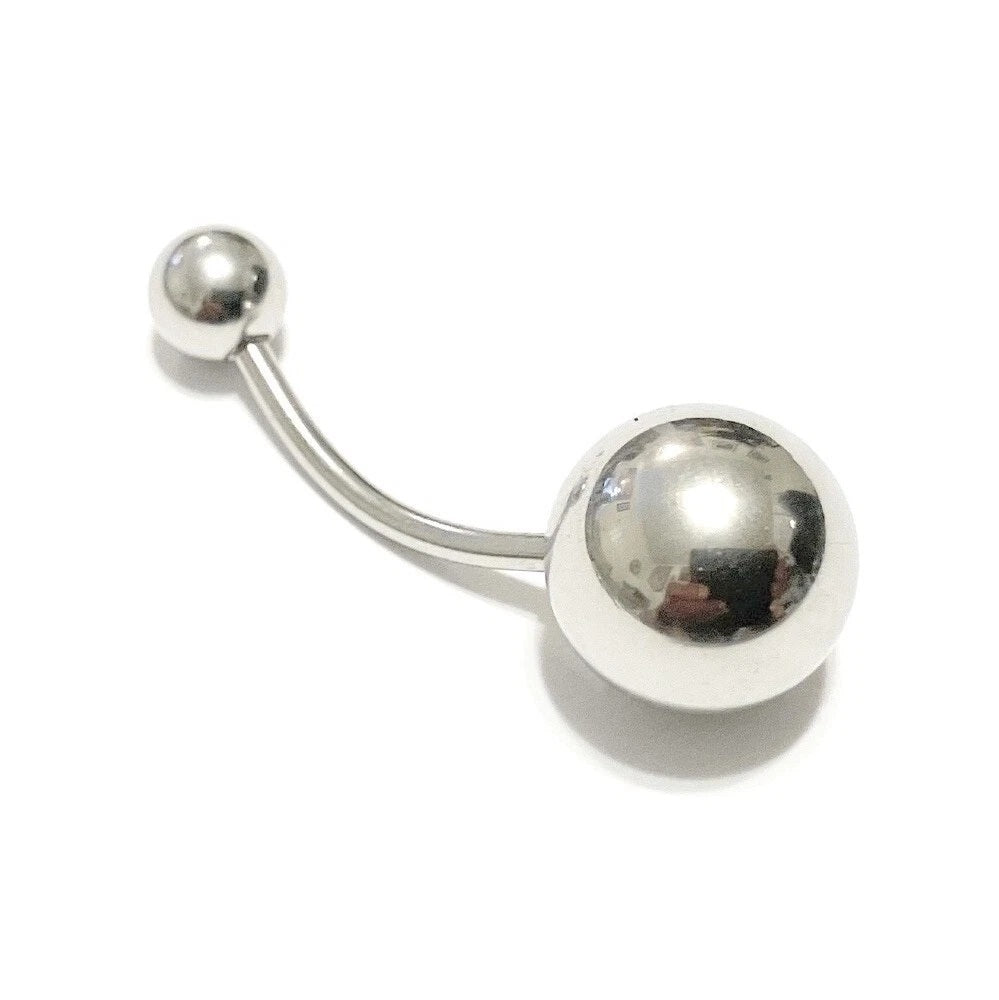 Surgical Steel CHRISTINA 14g Barbell with 1/2" Heaviest Ball.
