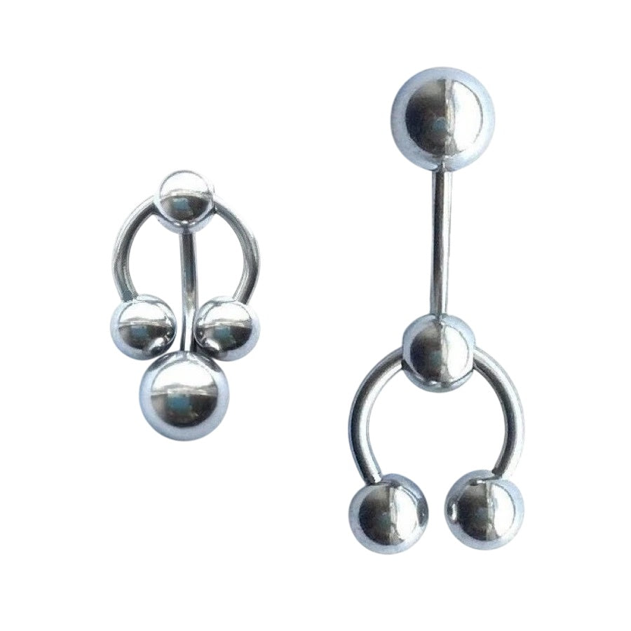 "The Best For Christina" Sterilize Surgical Steel REVERSIBLE 14g DOORKNOCKER Barbell.