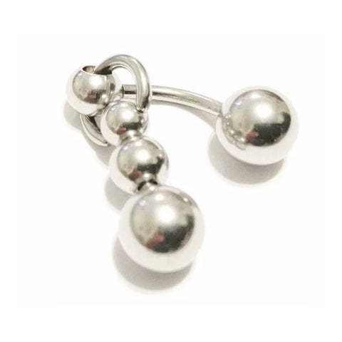 Surgical Steel Triple Balls 14g VCH Barbell.