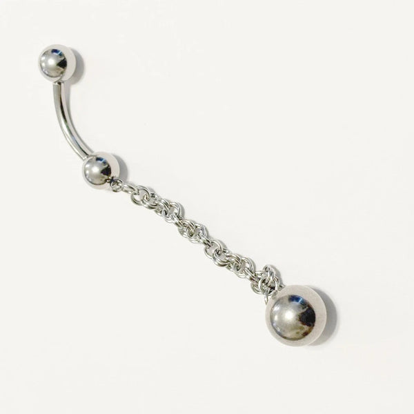 Surgical Steel 10g, 5/8" Ball n Chain PA Barbell.