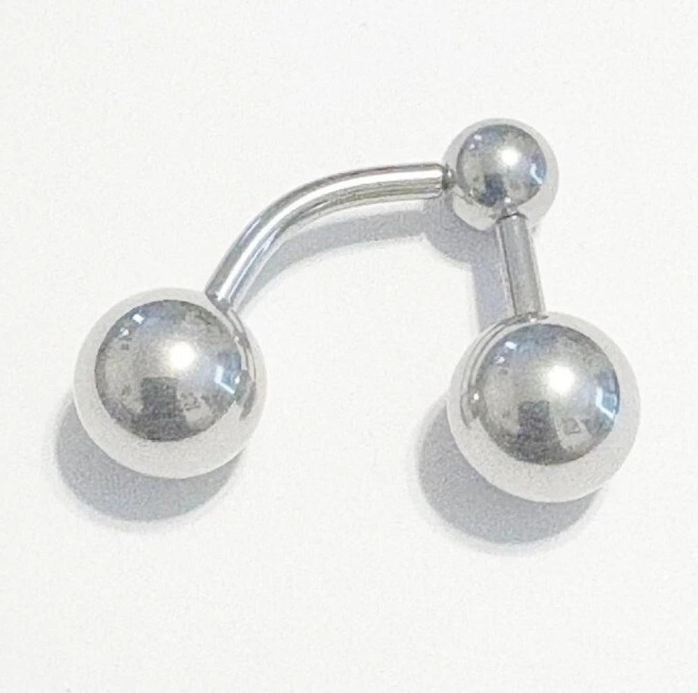 Surgical Steel 10g, 5/8" 12mm Ball Drop PA Barbell.