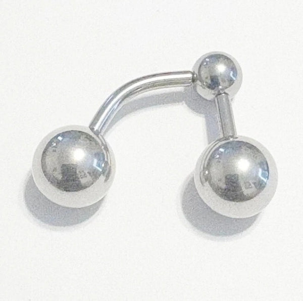 Surgical Steel 10g, 5/8" 12mm Ball Drop PA Barbell.
