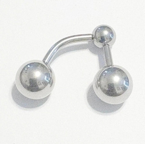 Surgical Steel 10g, 5/8" 12mm Ball Drop PA Barbell.