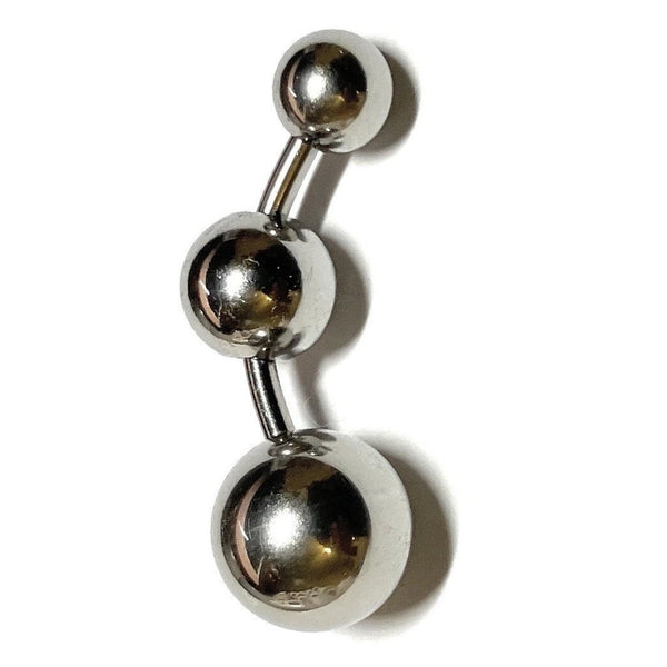 SLIDER 8mm BALL 14g Surgical Steel VCH Barbell with 6 & 10mm Balls.