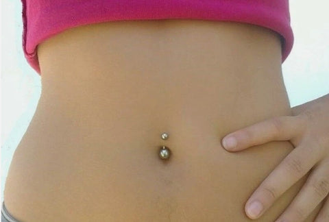 Surgical Steel 14g Classic Navel Barbell.