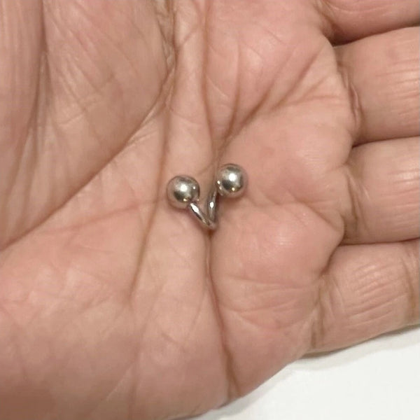 Surgical Steel 14g Smallest Diameter Big Balls Stimulating VCH TWISTER.