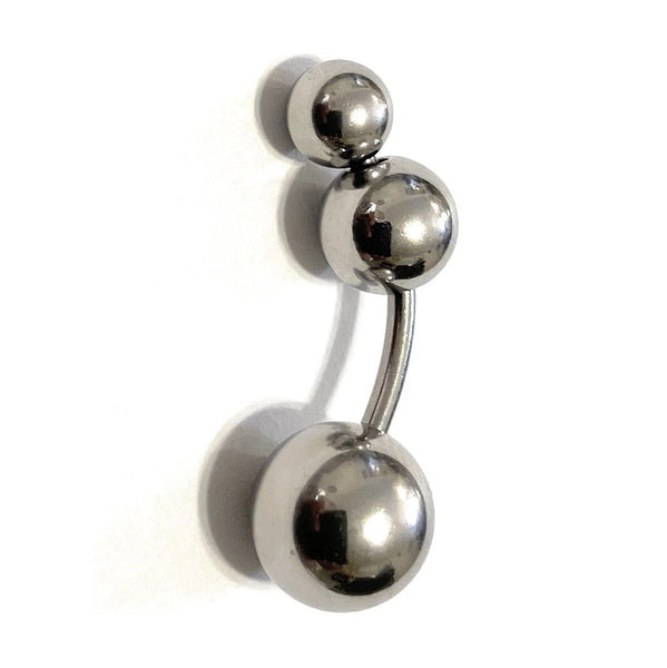 SLIDER 8mm BALL 14g Surgical Steel VCH Barbell with 6 & 10mm Balls.