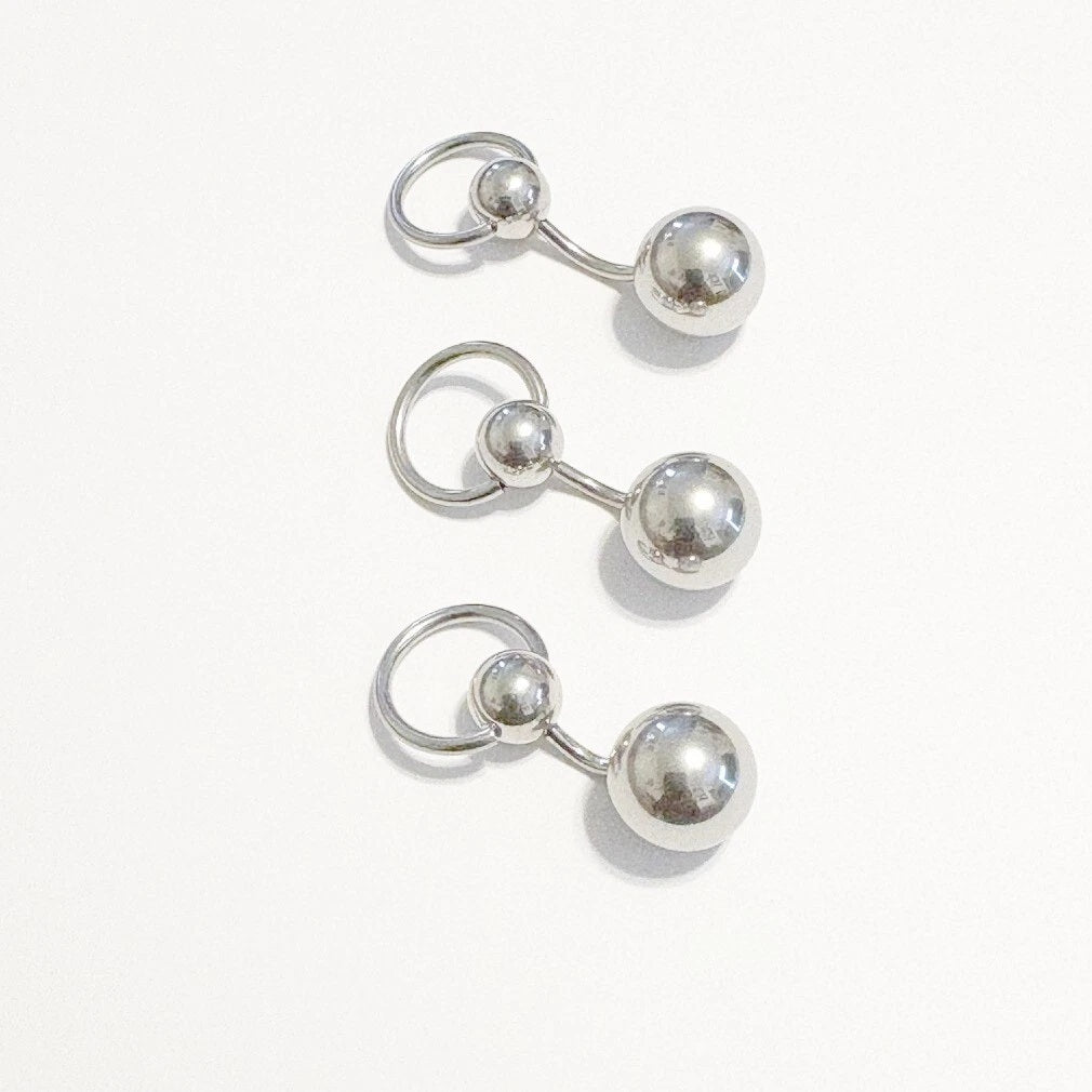 Surgical Steel 12mm Heaviest Ball 14g VCH Slave Barbell.