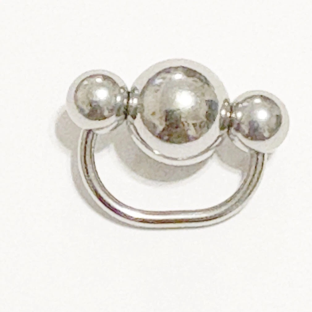 Surgical Steel 10mm Solid Ball 14g VCH Horseshoe.