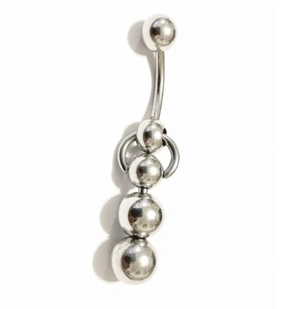 Surgical Steel Double 8mm Balls 14g VCH Barbell.