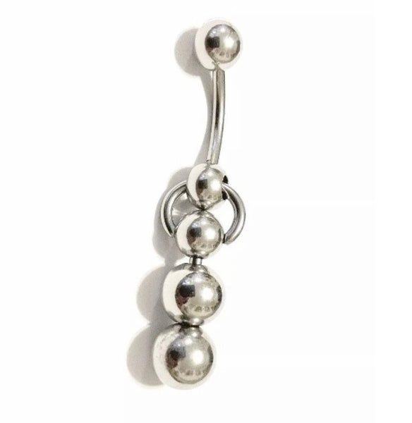Surgical Steel Double 8mm Balls 14g VCH Barbell.