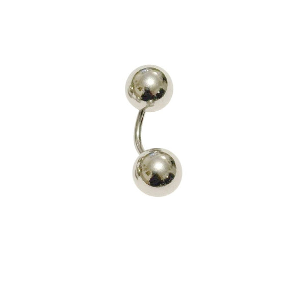 Double Solid 10mm Balls 316L Surgical Steel 14g VCH Barbell.