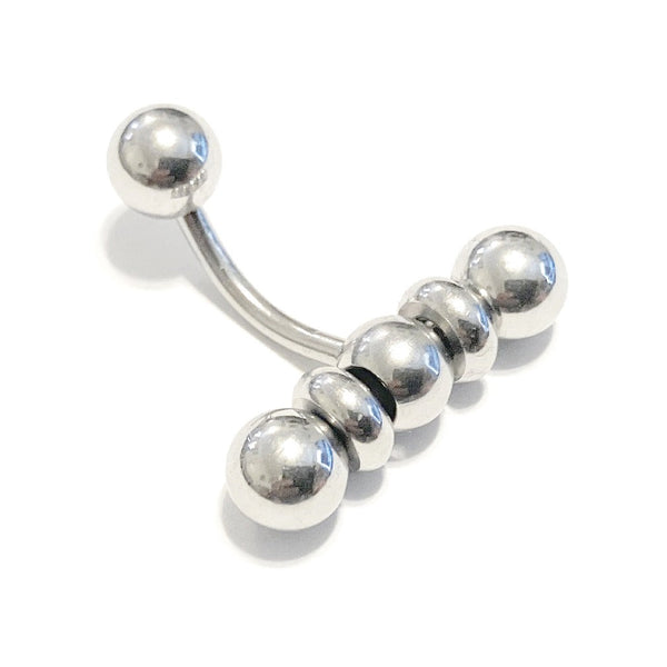 T-BAR Handcraft Surgical Steel 14g VCH Barbell with 8 & 10mm BALLS.