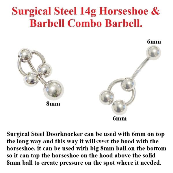 ALL 3 BEST VCH Reversible Barbells Surgical Steel 14g. All Lengths.