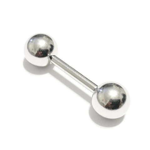 Surgical Steel 14 to 4g 1/2"Lengths with 10mm Balls Frenum or Massager Barbell