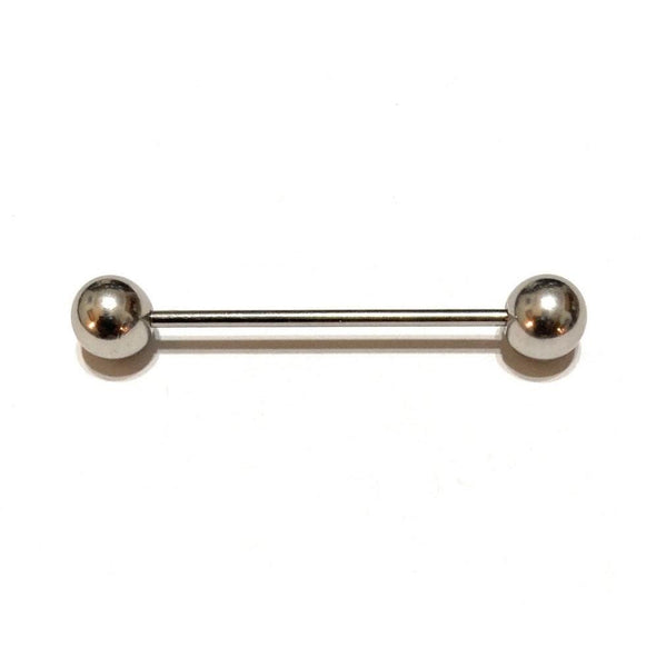 Stainless Steel 14g 8mm BIG BALLS 35 mm Length APADRAVYA Barbell.