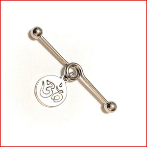 Surgical Steel Hand Crafted Oms Industrial Barbell.