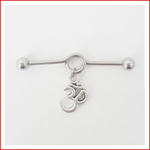 Surgical Steel Hand Crafted Yoga Oms Industrial Barbell.