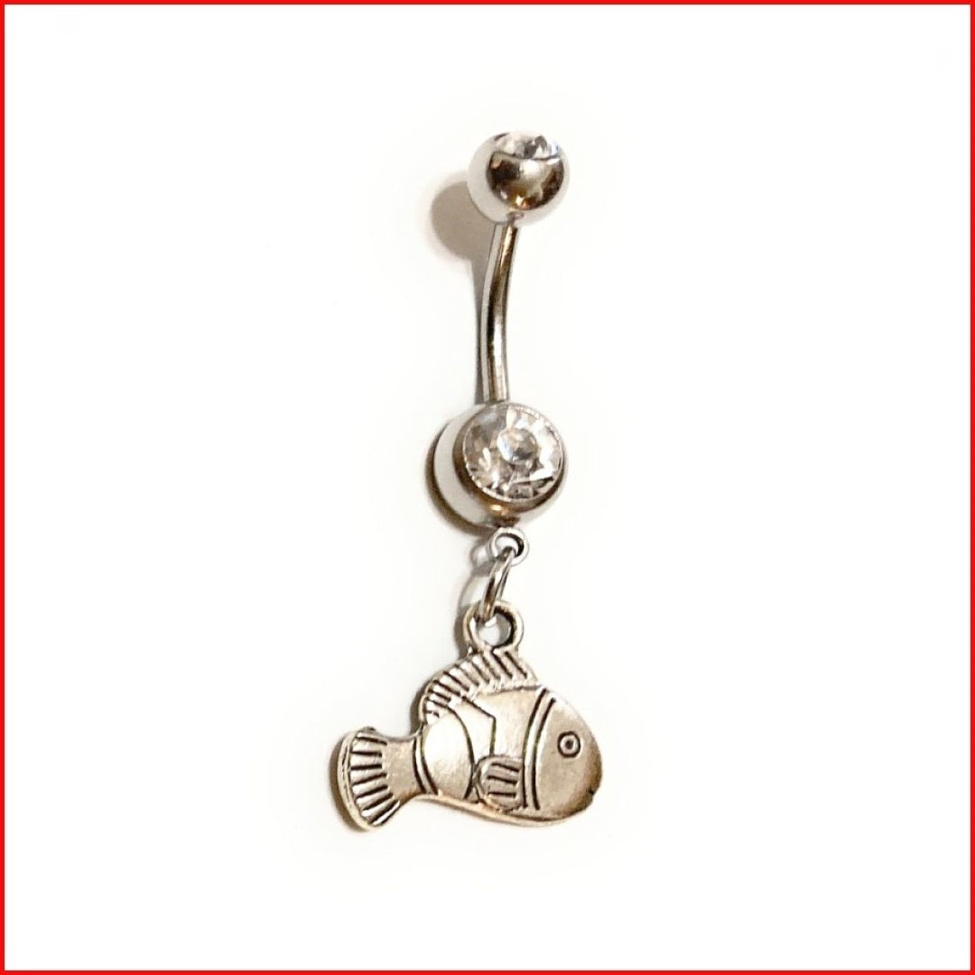 Surgical Steel Hand Crafted Nemo Navel Barbell.