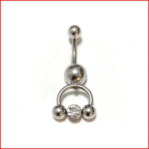 Dangle Gem Horseshoe Surgical Steel VCH Piercing Barbell.