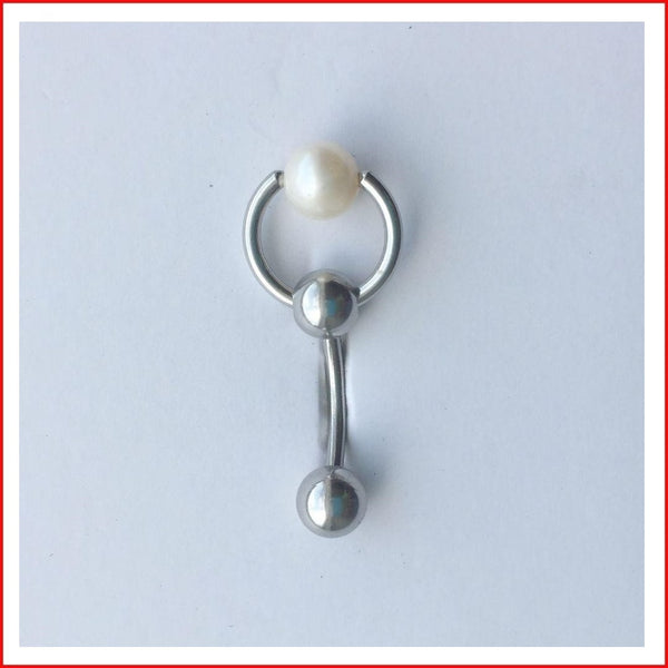 Genuine 8-9mm Diameter PEARL VCH Door Knocker Barbell.