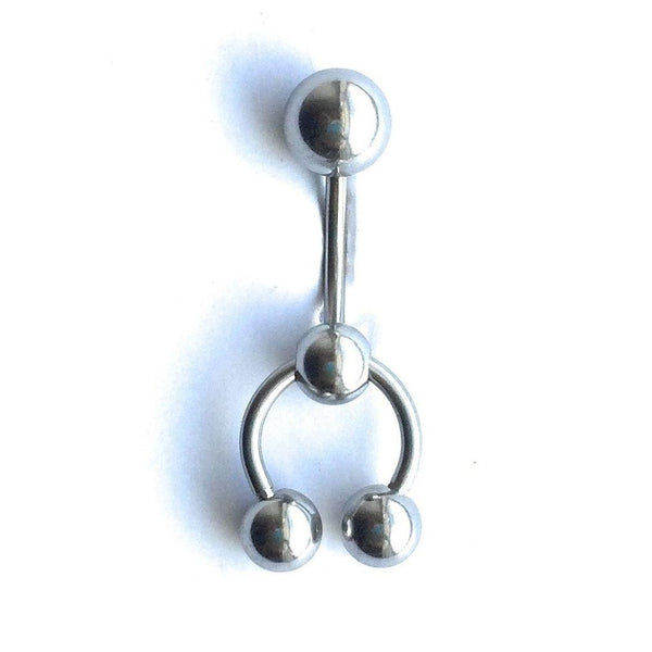 Surgical Steel HORSESHOE & BARBELL COMBO for VCH Piercing.