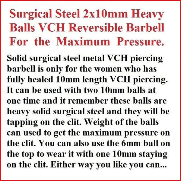 Surgical Steel VCH Piercing Barbell So Heavy That can make a New G-Spot.