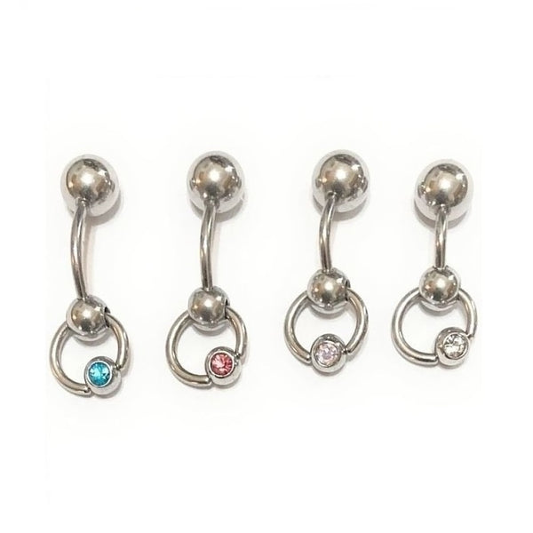 Surgical Steel Small Gem Ring REVERSIBLE VCH Doorknocker.