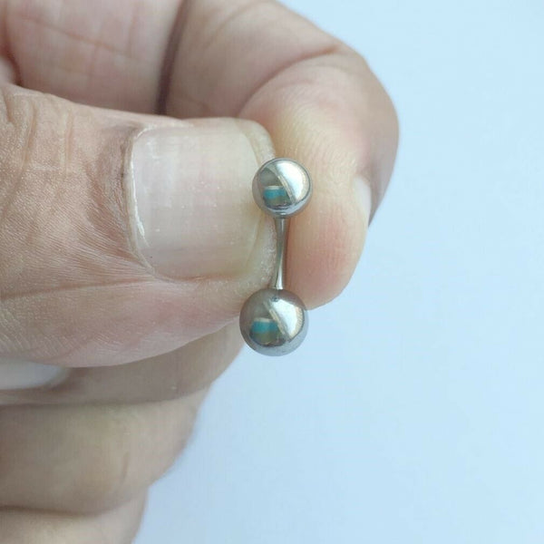 SHORTEST Only 6mm long VCH Surgical Steel Piercing Barbell for Very Migrated Hood.