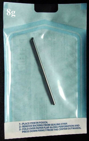 Surgical Steel 8g Needle Receiving Tube for 14g PA PIERCING.