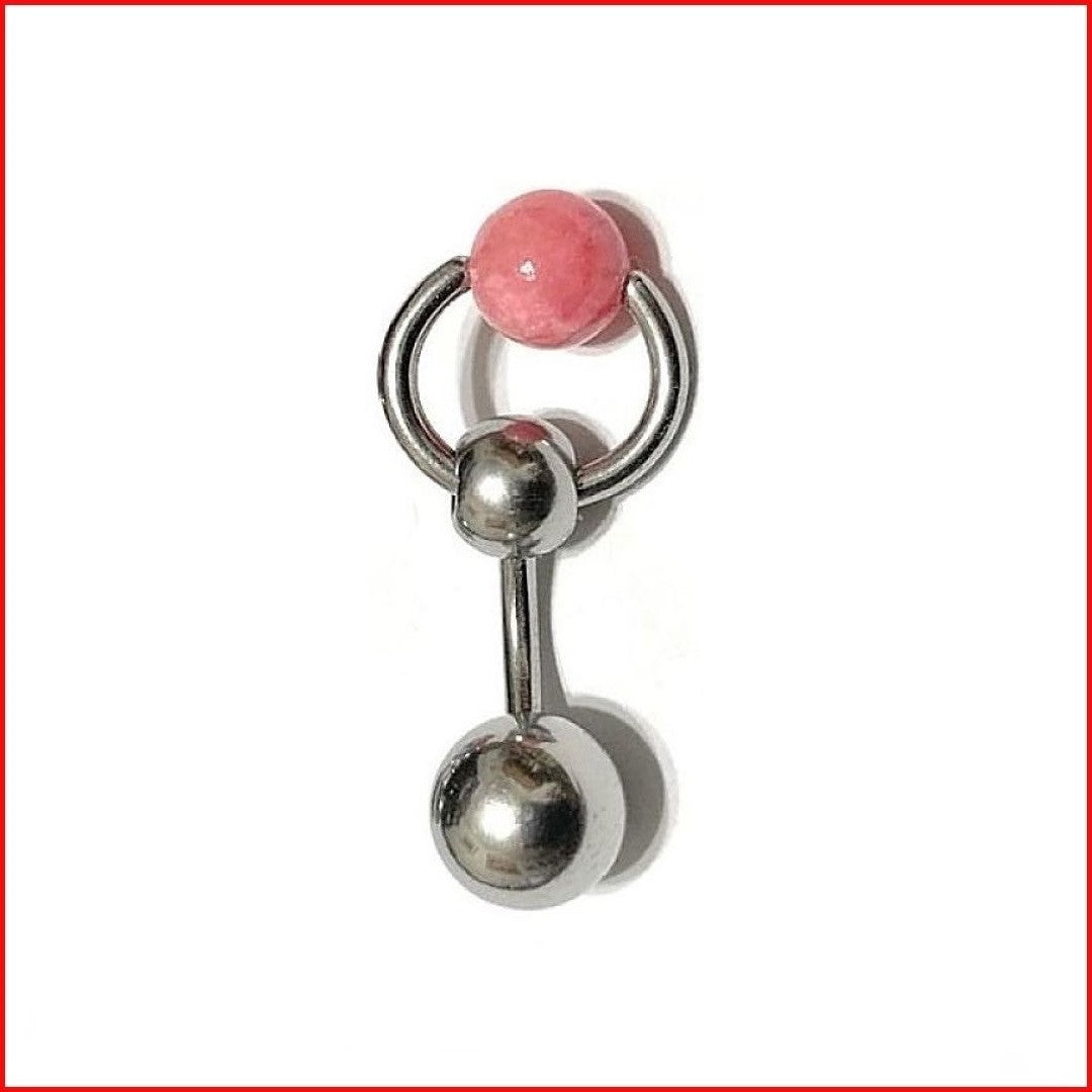 Surgical Steel with Pink Coral VCH Reversible Door Knocker.