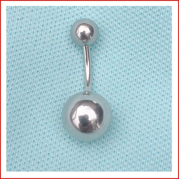 Surgical Steel 14g 12mm BIG n HEAVY Bottom Ball VCH Barbell.