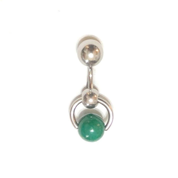 Surgical Steel with Chrysocolla VCH Reversible Door Knocker.