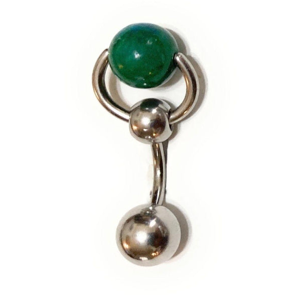 Surgical Steel with Chrysocolla VCH Reversible Door Knocker.